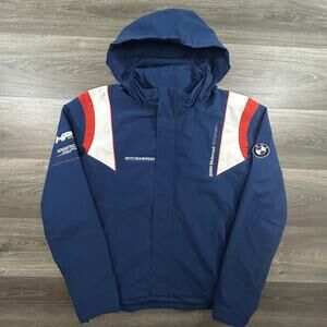 BMW Jacket Mens Large Motorrad Motorsport Hooded Moto Graubünden Racing